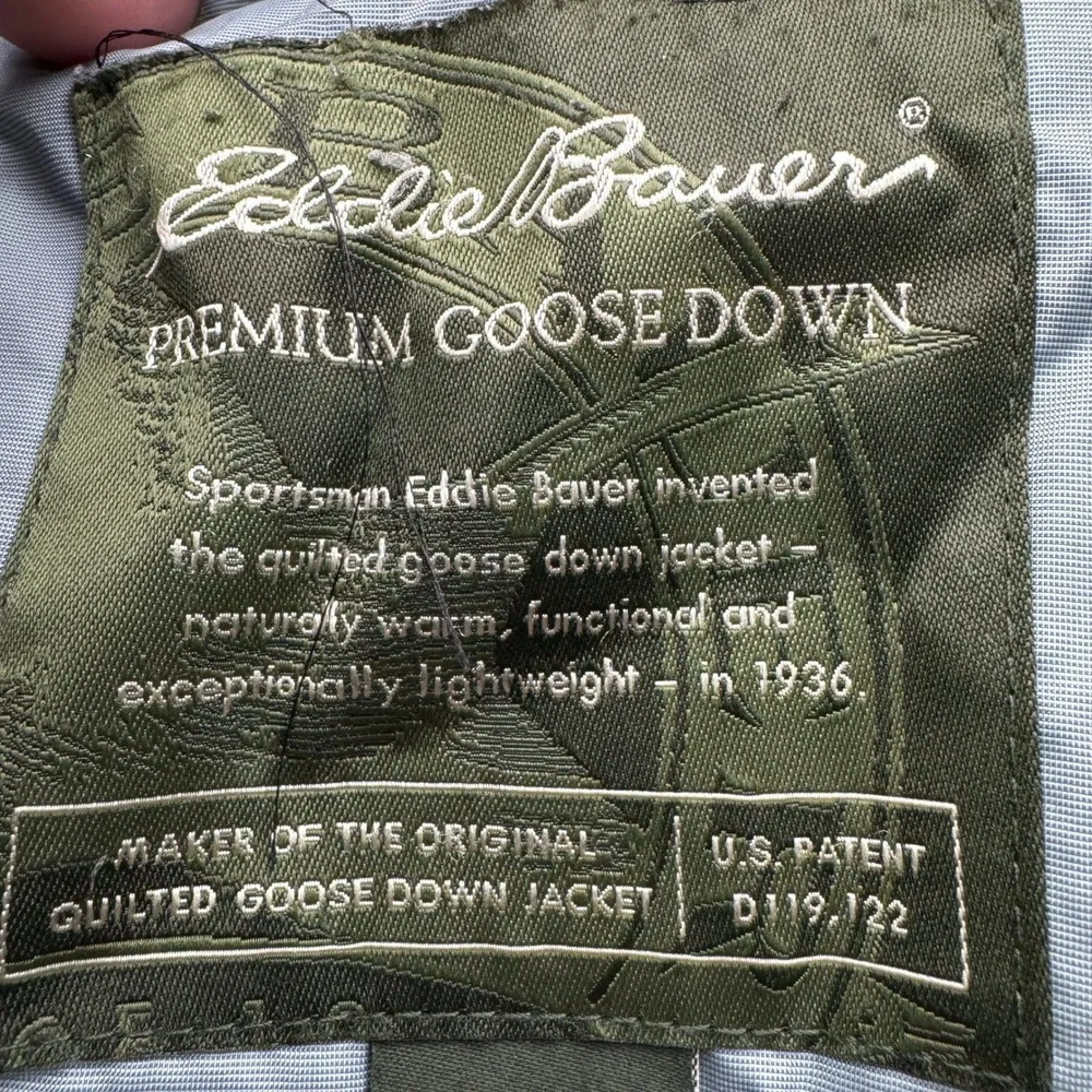 Eddie Bauer Premium Goose Down Vest Womens S Gray‎ Quilted Full Zip Outdoor